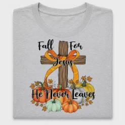 Fall For Jesus Christian Cross DTF Transfer