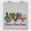 Peace Love Texas DTF Transfer