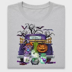 Halloween Truck with Witch DTF Transfer