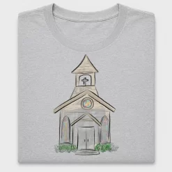 Watercolor Church DTF Transfer