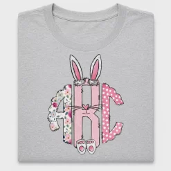 Easter Bunny Monogram DTF Transfer