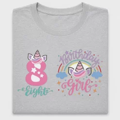 Unicorn Birthday Girl DTF Transfer