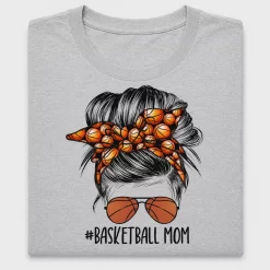 Basketball Mom Messy Bun DTF Transfer