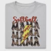 Retro Softball Mama Leopard DTF Transfer