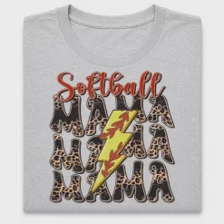 Retro Softball Mama Leopard DTF Transfer