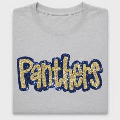 Panthers Glitter Sequin DTF Transfer