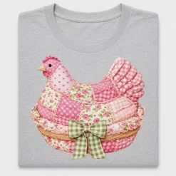 Floral Patchwork Chicken DTF Transfer