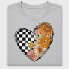 Retro Floral Heart Checkered DTF Transfer