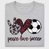 Peace Love Soccer DTF Transfer