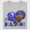 Sequin Bulldogs Football Cheer DTF Transfer