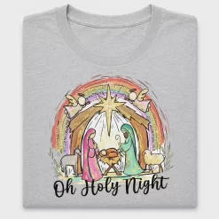 Oh Holy Night Nativity DTF Transfer