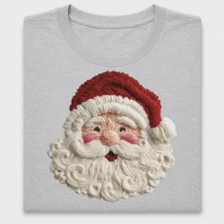 Faux Embroidery Santa Face DTF Transfer