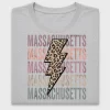 Distressed Cheetah Lightning Massachusetts DTF Transfer