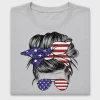 Patriotic Messy Bun DTF Transfer