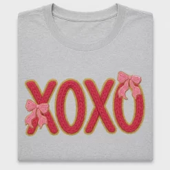 Valentine XOXO Knit Bow DTF Transfer