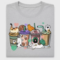 Cat Coffee Lover DTF Transfer