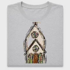 Watercolor Church DTF Transfer