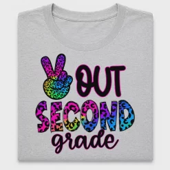 Peace Out Second Grade DTF Transfer