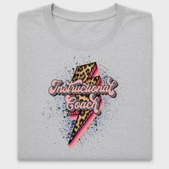 Instructional Coach Leopard Lightning DTF Transfer