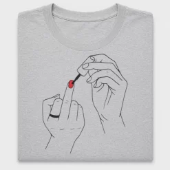 Nail Art Girl Line Drawing DTF Transfer