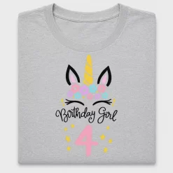 Birthday Girl Unicorn Face DTF Transfer