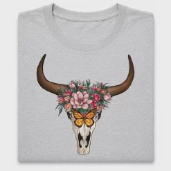 Boho Bull Skull Floral DTF Transfer