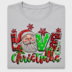 Love Christmas Santa DTF Transfer