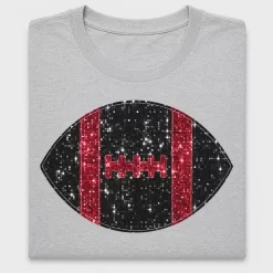 Sequin Football DTF Transfer