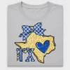Blue Leopard Texas Heart DTF Transfer