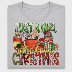 Just A Girl Who Loves Christmas DTF Transfer