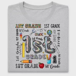 Colorful 1st Grade Rise DTF Transfer