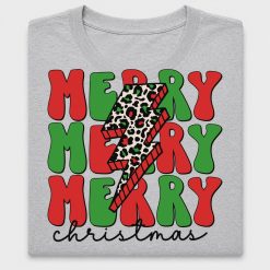 Retro Merry Christmas Leopard DTF Transfer