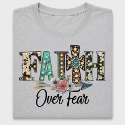 Faith Over Fear Western Cross DTF Transfer