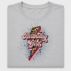 Retro Birthday Girl Leopard DTF Transfer