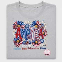 Patriotic Daisy America DTF Transfer