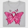 Breast Cancer Butterfly DTF Transfer