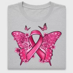 Breast Cancer Butterfly DTF Transfer