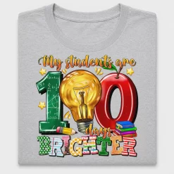 100 Days Brighter Teacher DTF Transfer