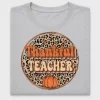 Thankful Teacher Leopard Print DTF Transfer