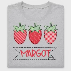Strawberry Trio Faux Applique DTF Transfer