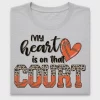 Basketball Court Heart DTF Transfer