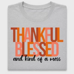Thankful Blessed Mess Thanksgiving DTF Transfer