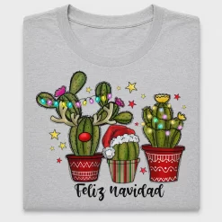 Christmas Cactus Feliz Navidad DTF Transfer
