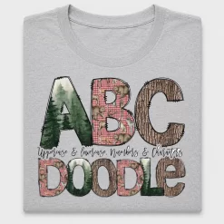Woodland ABC Doodle DTF Transfer