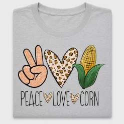 Peace Love Corn DTF Transfer