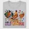 Happy Hallothanksmas Chickens DTF Transfer