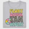 Float Drink Tan Repeat DTF Transfer