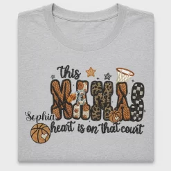 Personalized Basketball Heart Heat Transfer