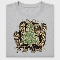 Joy To The World Leopard Christmas DTF Transfer