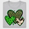 St. Patrick's Day Leopard Hearts DTF Transfer